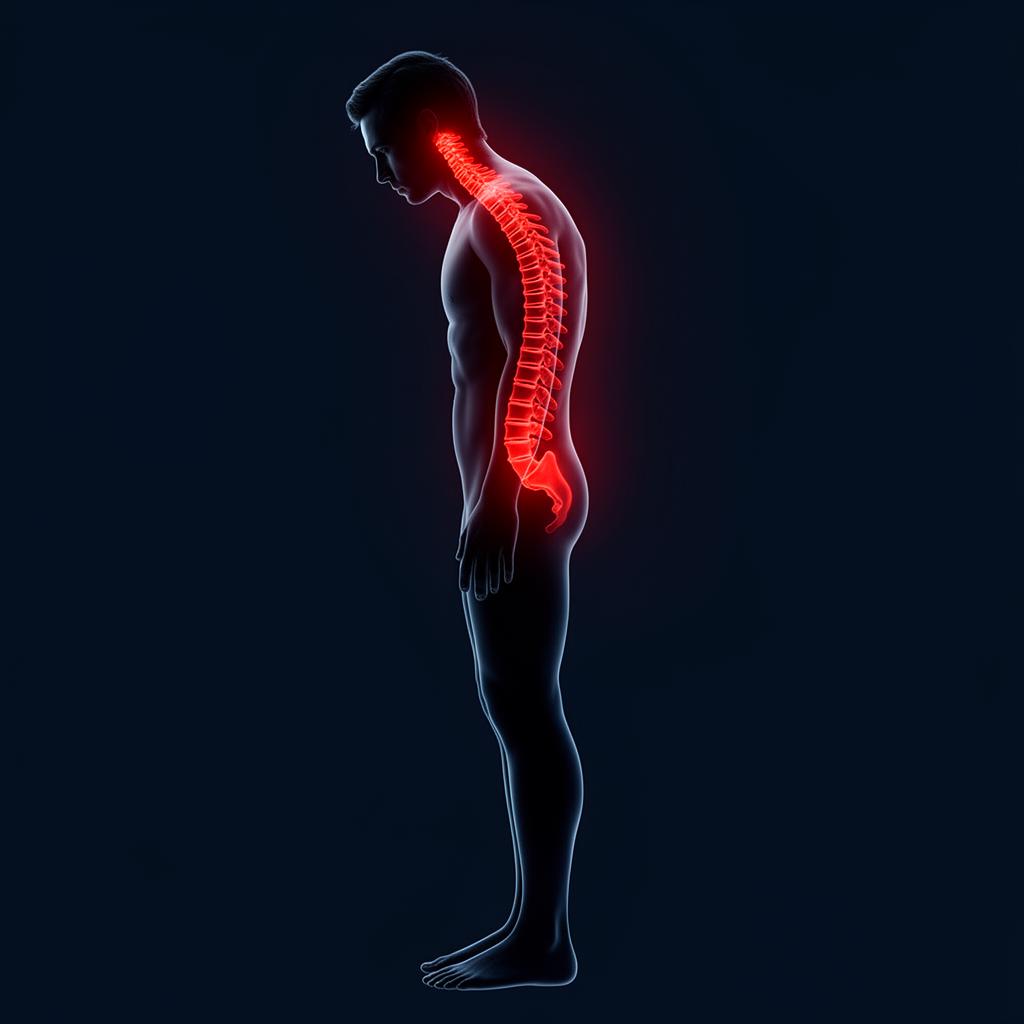 Slouched posture with back pain
